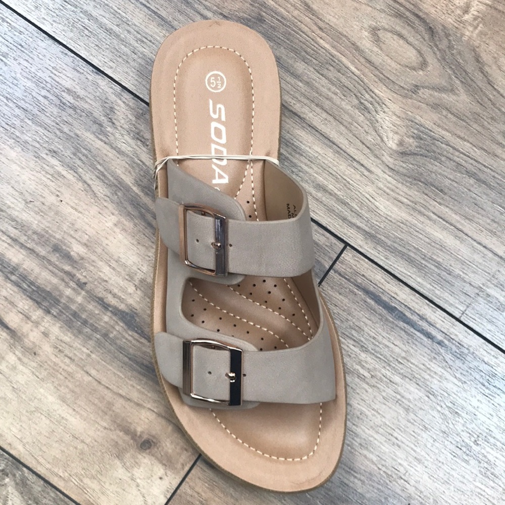 Taupe NBPU sandals